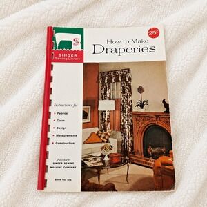 Singer Sewing Library How to Make Draperies Book 102 Vintage Curtain Guide USA